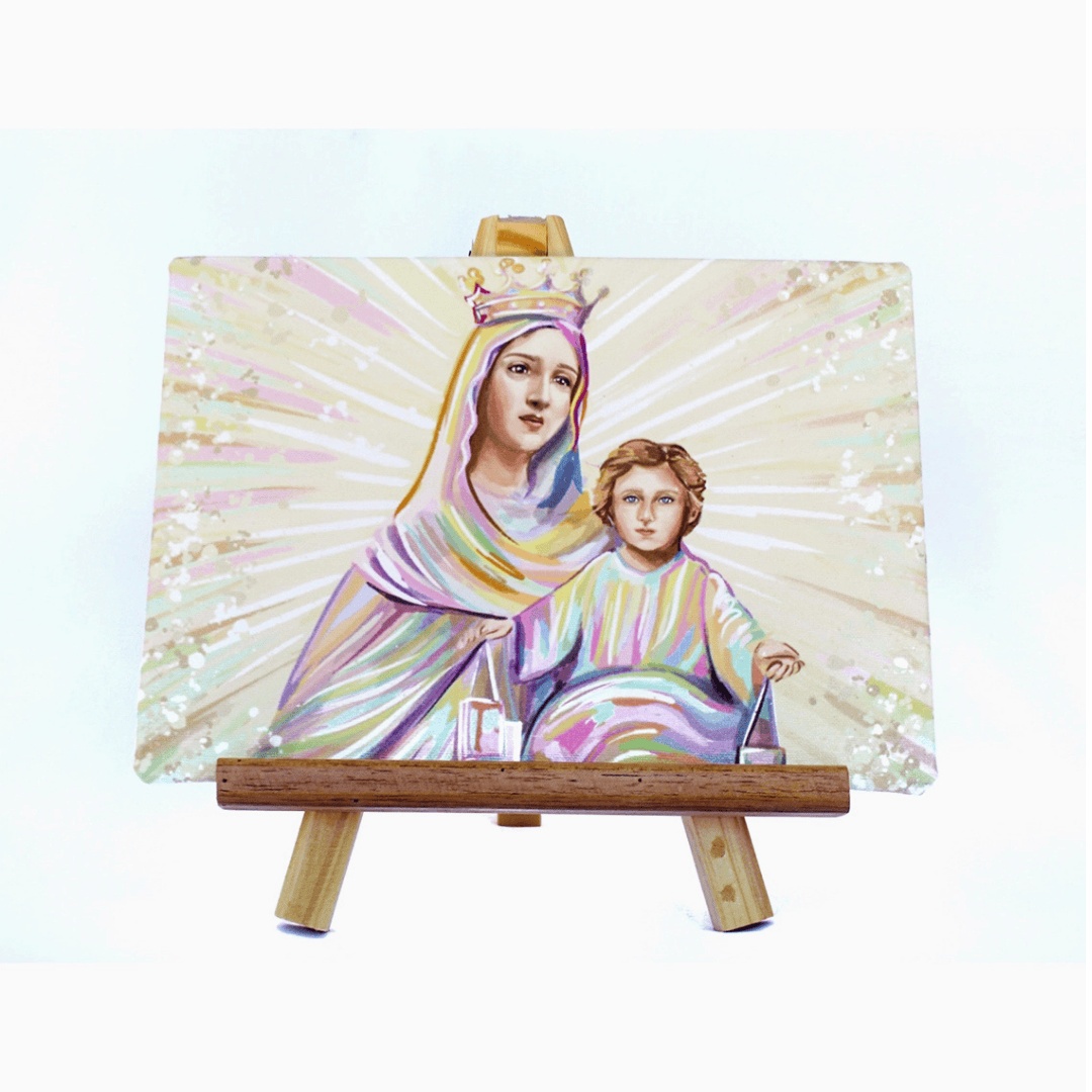 Virgen del Carmen Pastel