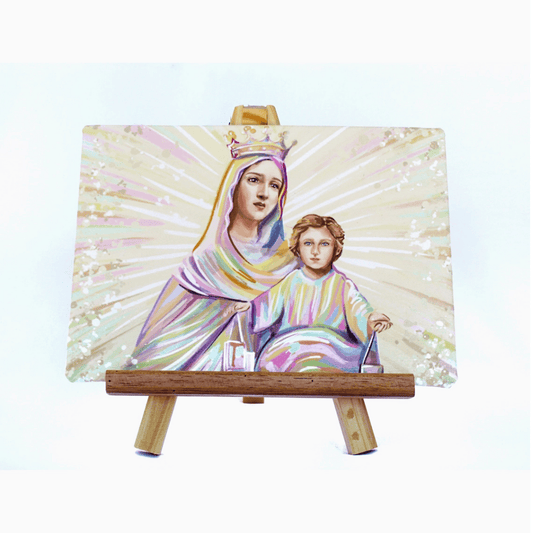 Virgen del Carmen Pastel